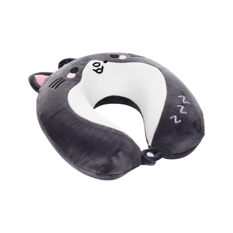 Relaxeazzz Adoramals Smudge the Cat Plush Kids Memory Foam Travel Pillow CUSH445