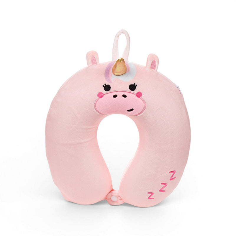 Relaxeazzz Adoracorns Bella the Unicorn Plush Kids Memory Foam Travel Pillow CUSH448