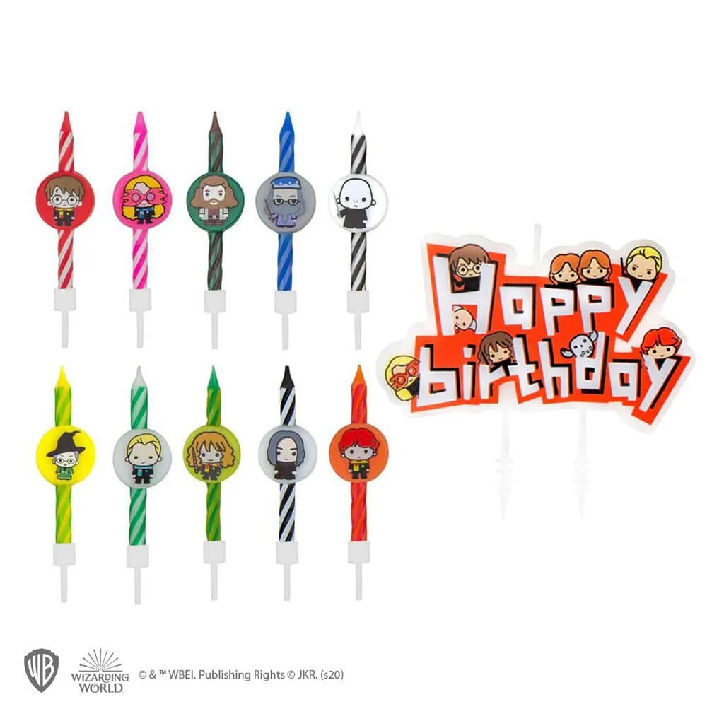 Harry Potter Candles-set Of 10 + 1 Happy Birthday Harry Potter Kawaii CR4206