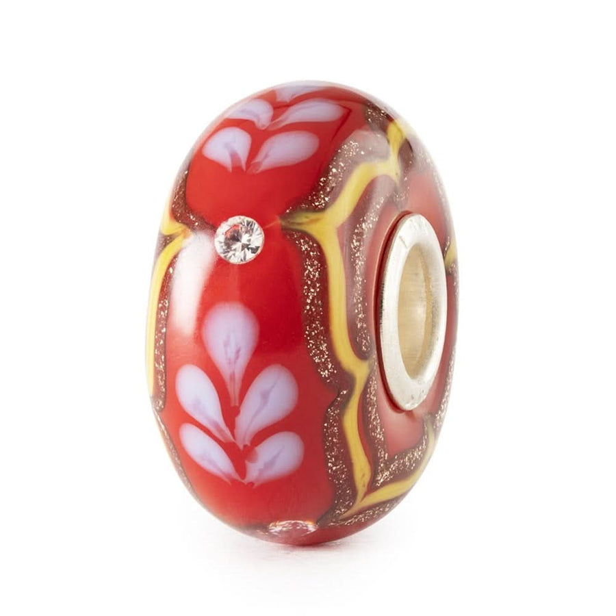 Crimson Silk Brilliance Glass Bead TGLBE-00254