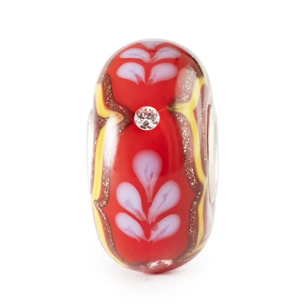 Crimson Silk Brilliance Glass Bead TGLBE-00254