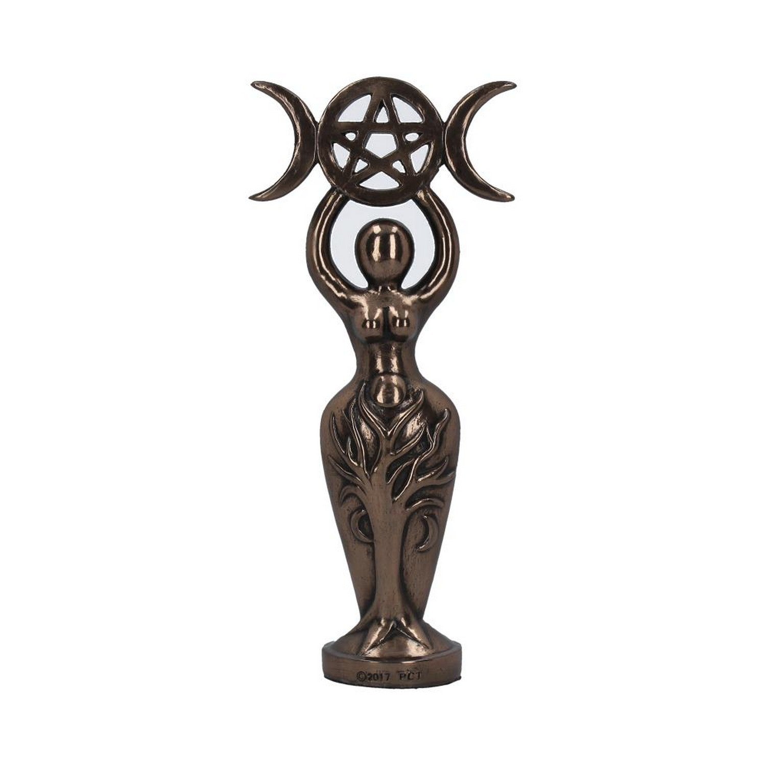 Triple Goddess Figurine Bronzed Wiccan Idol Ornament D4029K8