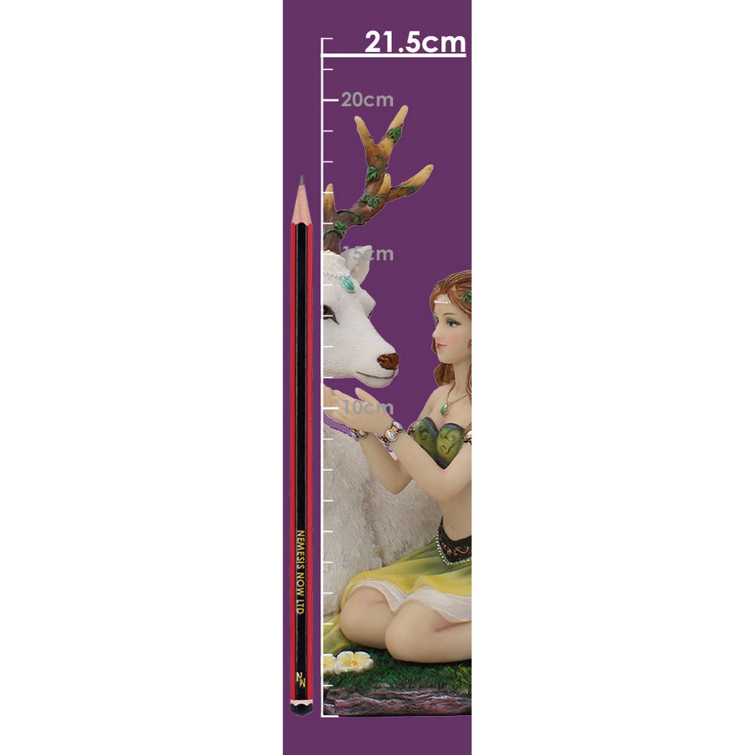 Adoration stag and spring fairy medium figurine D4030K8