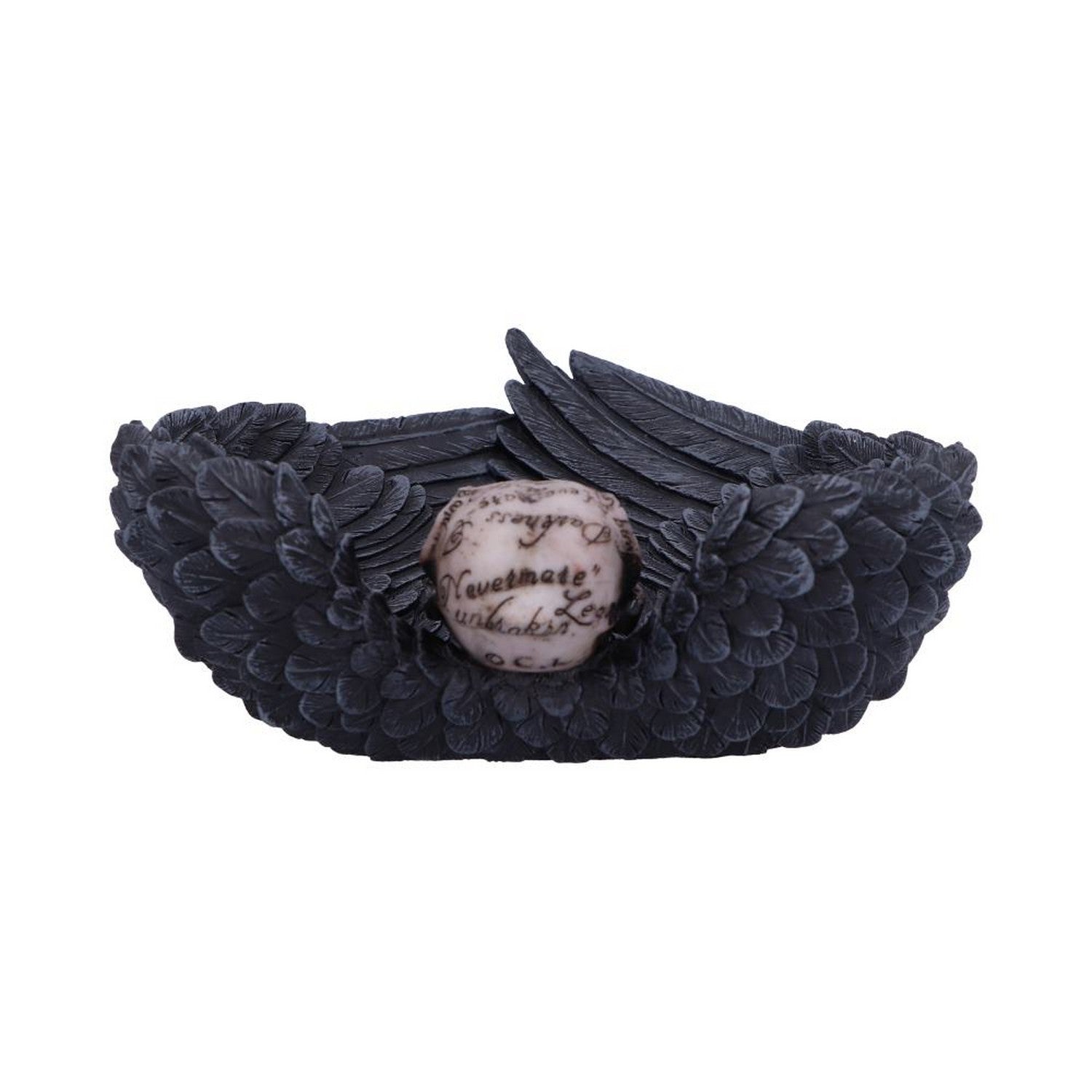 Edgar Allen Poe's Nevermore Raven Skull Trinket Holder Jewellery Dish D4917R0