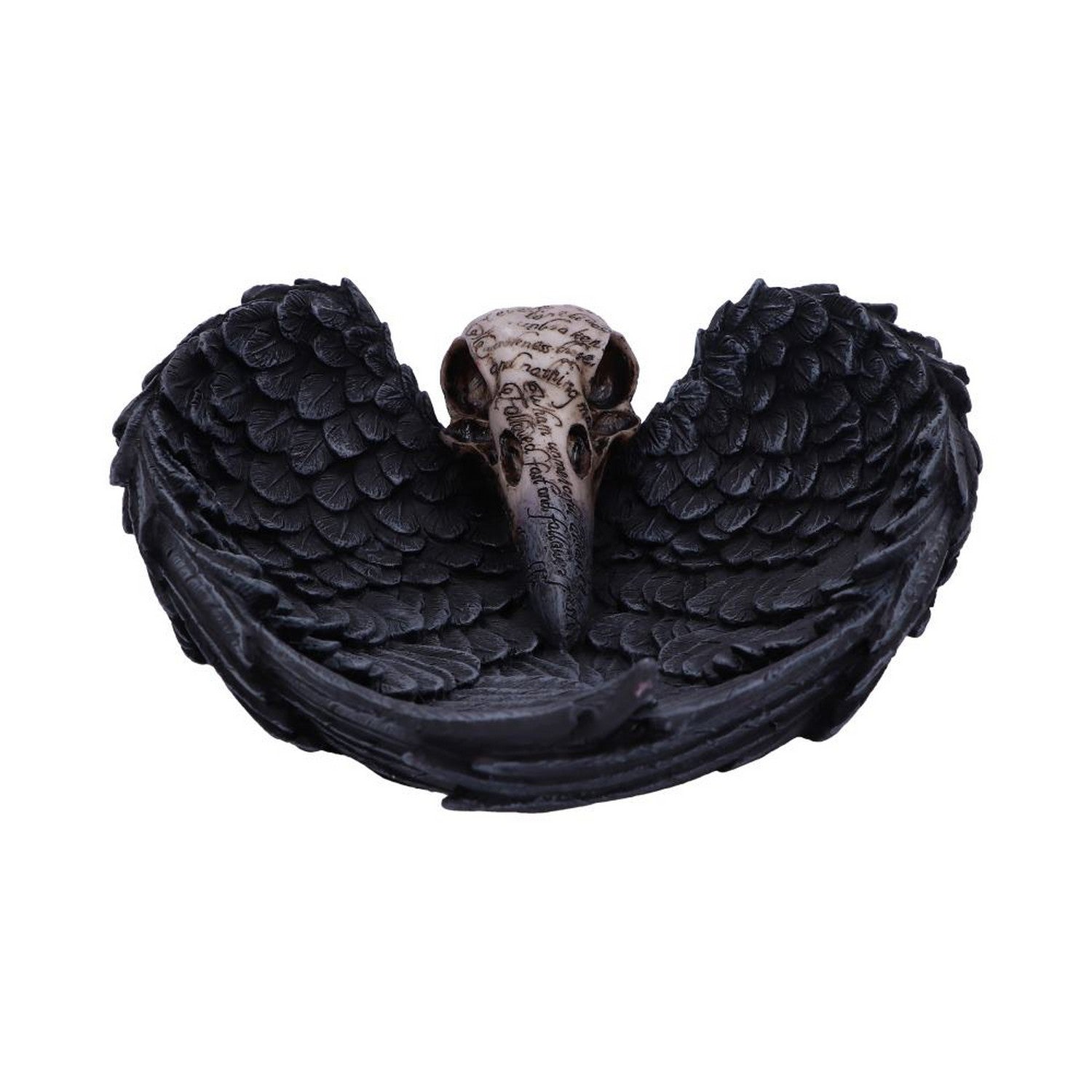 Edgar Allen Poe's Nevermore Raven Skull Trinket Holder Jewellery Dish D4917R0