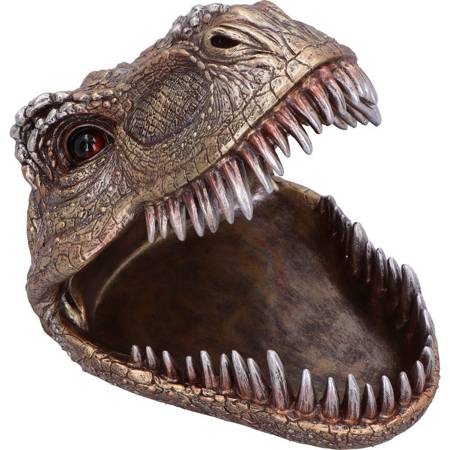 Metallic Tyrannosaurus Rex Head Trinket Dish D6867C24