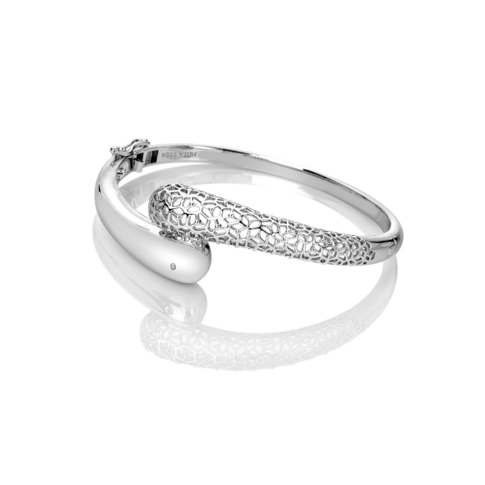 Silver bracelet with intricate design