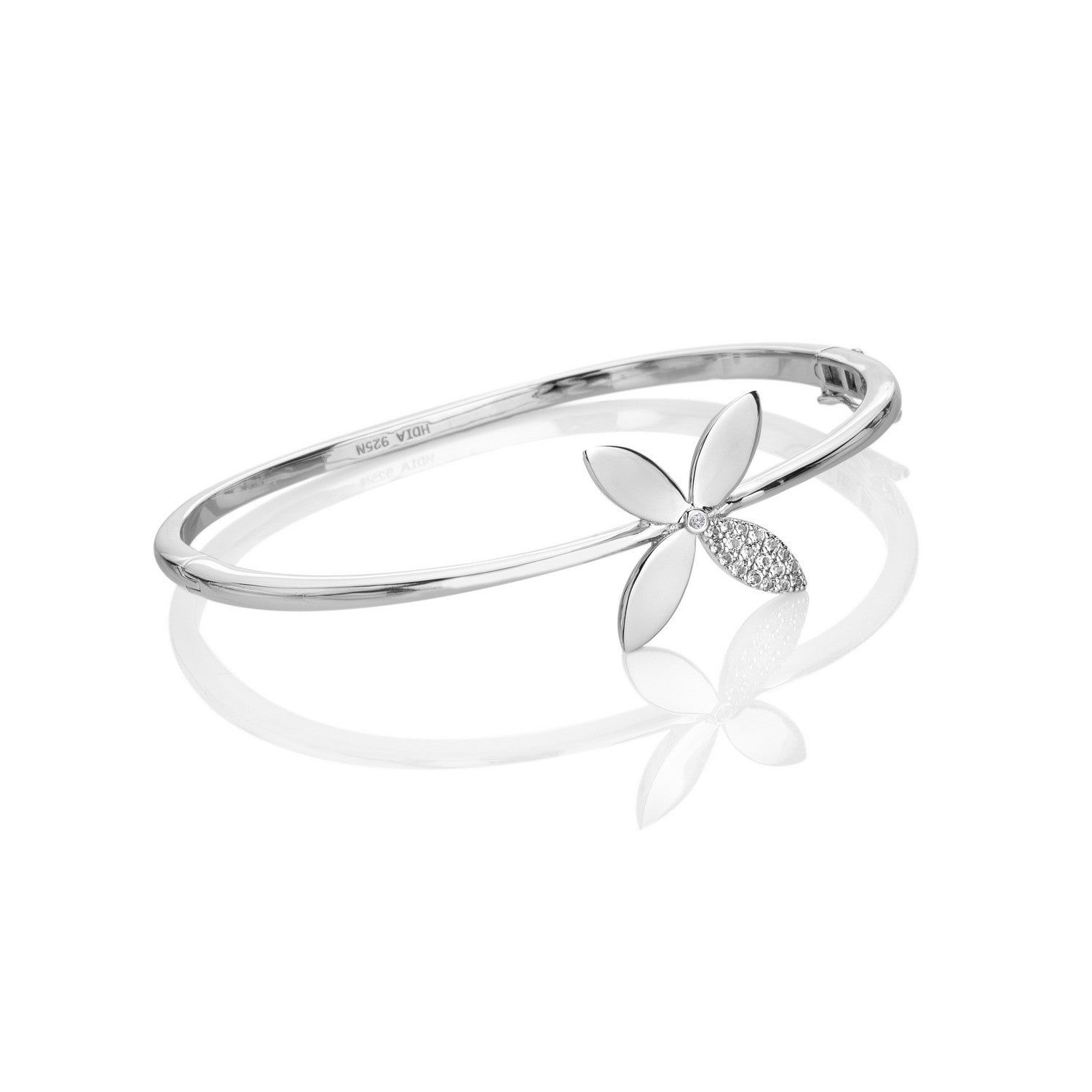 Hot Diamonds Sterling Silver White Topaz Eden Bangle DC236