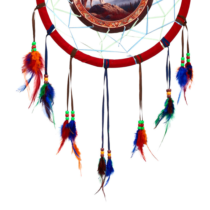Mountain Wolf Dreamcatcher 33cm DCPB02V