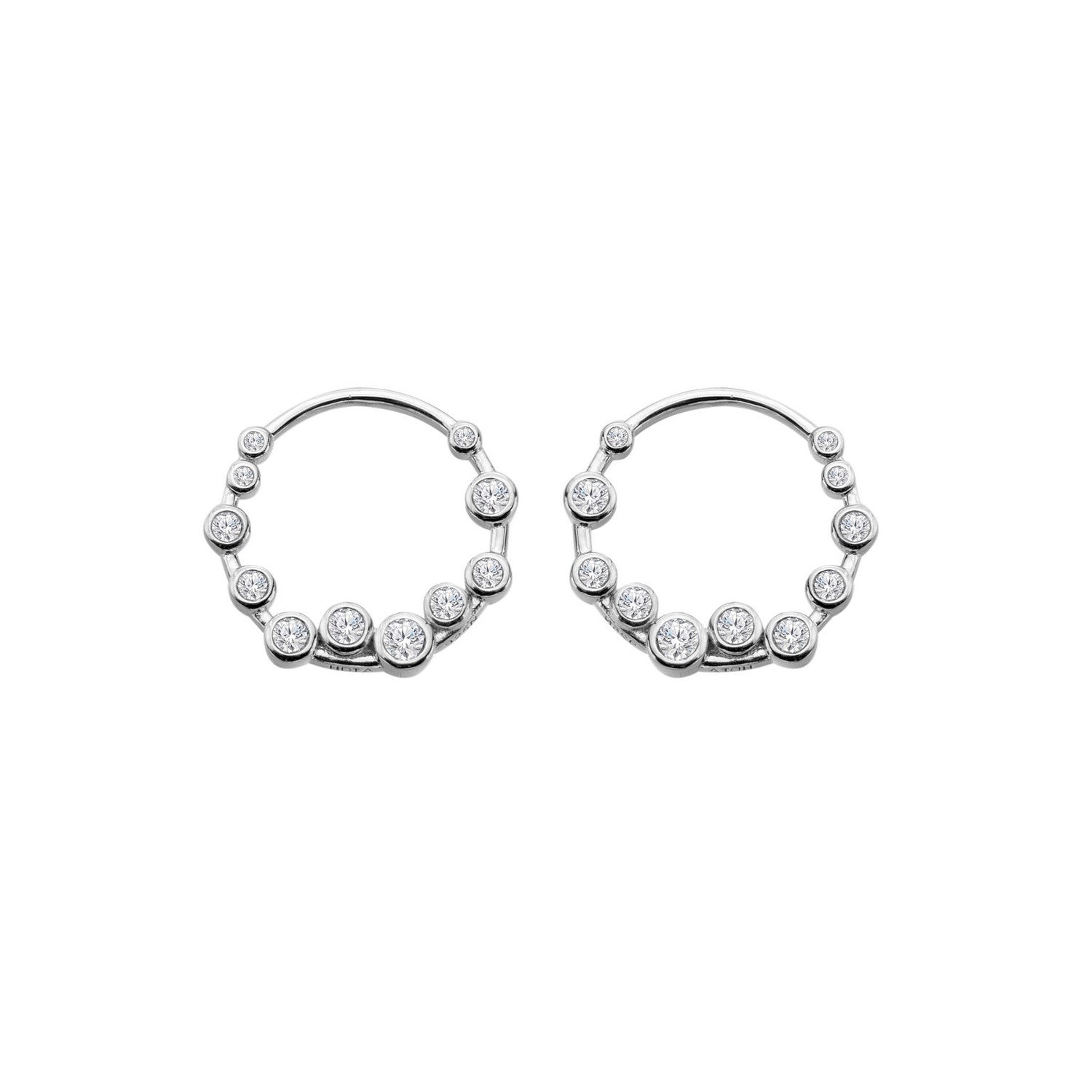 Hot Diamonds Sterling Silver White Topaz Tender Wreath Earrings DE893