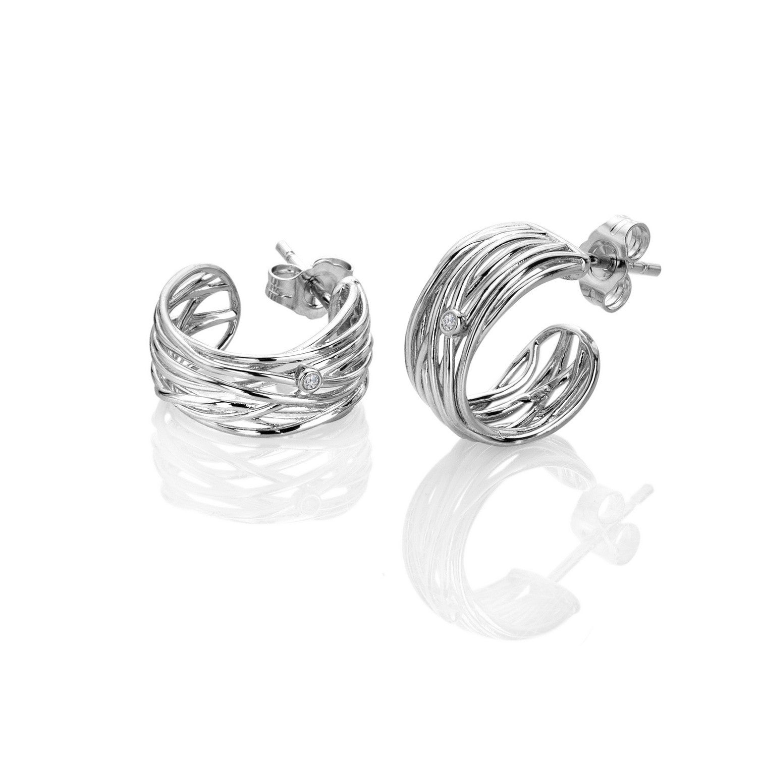Hot Diamonds Sterling Silver String Earrings DE895