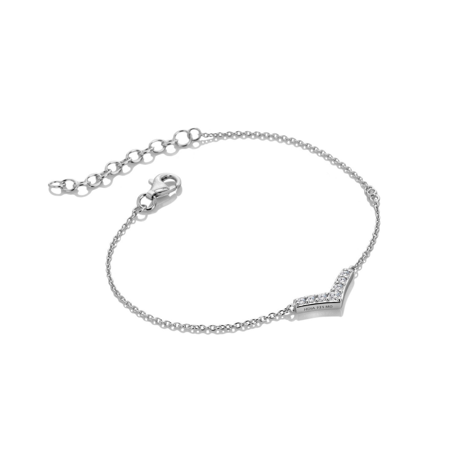 Hot Diamonds Sterling Silver White Topaz Lustre Bracelet DL720