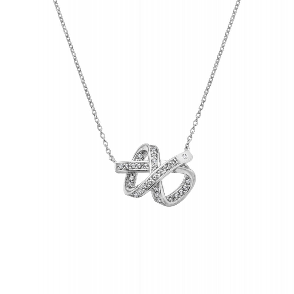 Silver infinity necklace
