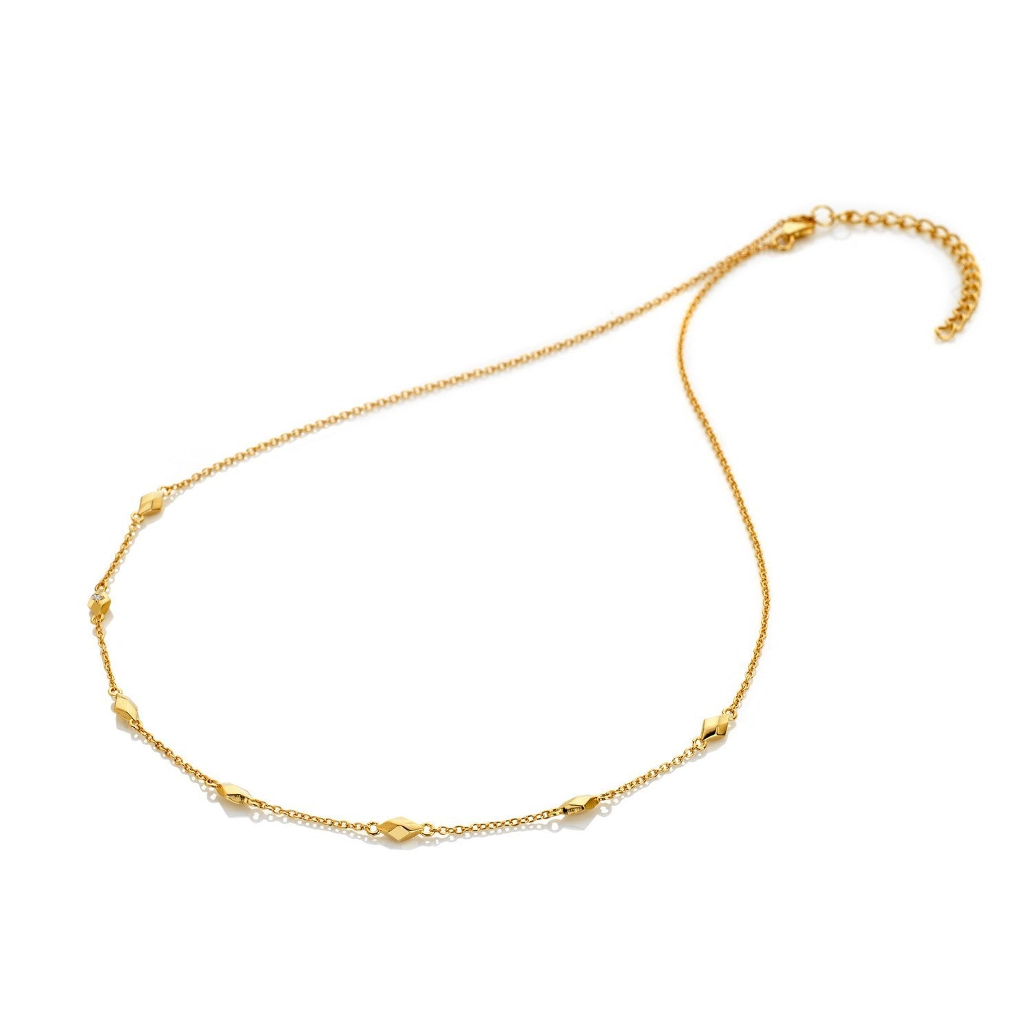 HD x Gold Plateden Edit Sterling Silver 18ct Gold Plated Harlequin Necklace DN236