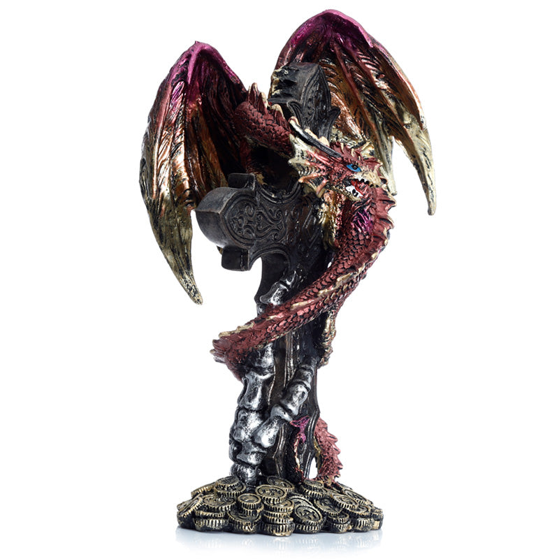 Dark Legends Celtic Cross Treasure Guardian Dragon DRG520