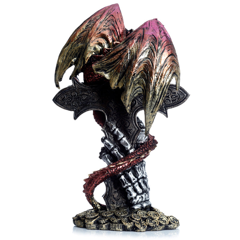 Dark Legends Celtic Cross Treasure Guardian Dragon DRG520