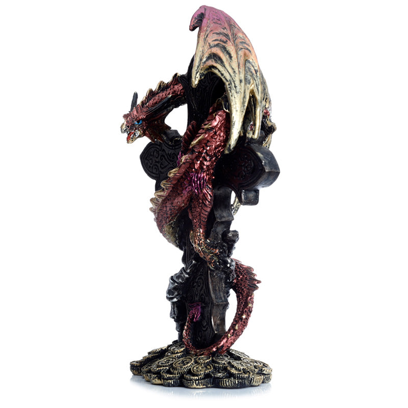 Dark Legends Celtic Cross Treasure Guardian Dragon DRG520