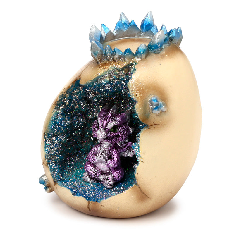 Elements Baby Dragon Crystal Egg Cave Tea Light Holder DRG549