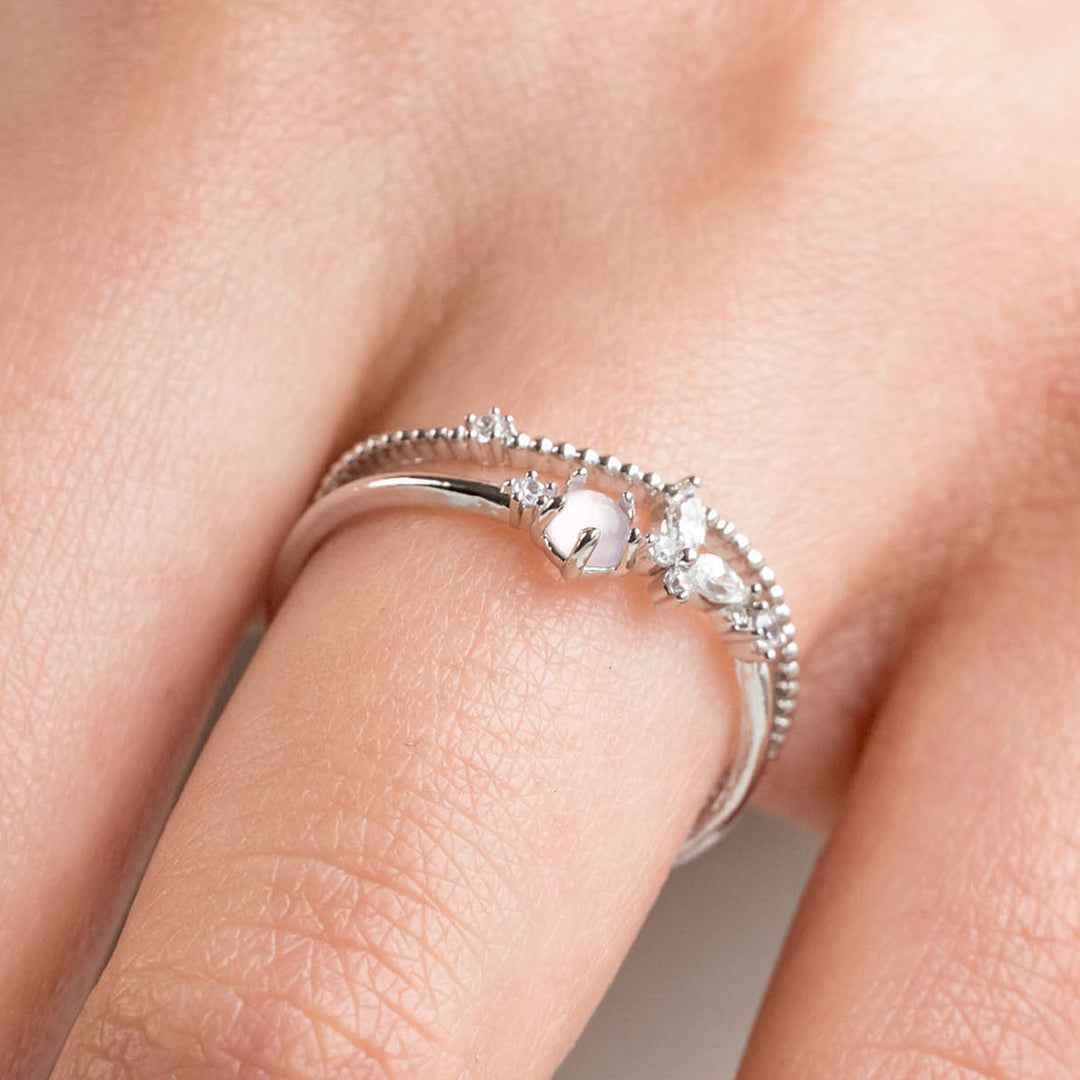 Pink butterfly ring-2