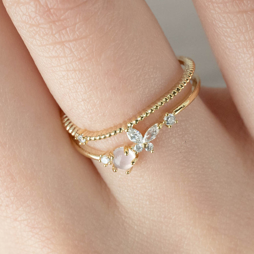 Pink Butterfly Ring