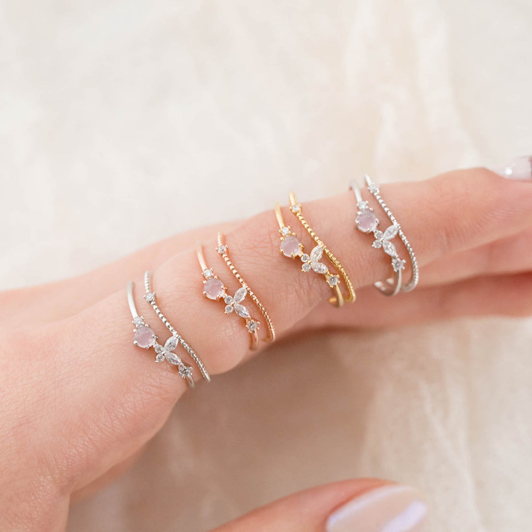 Pink butterfly ring-4