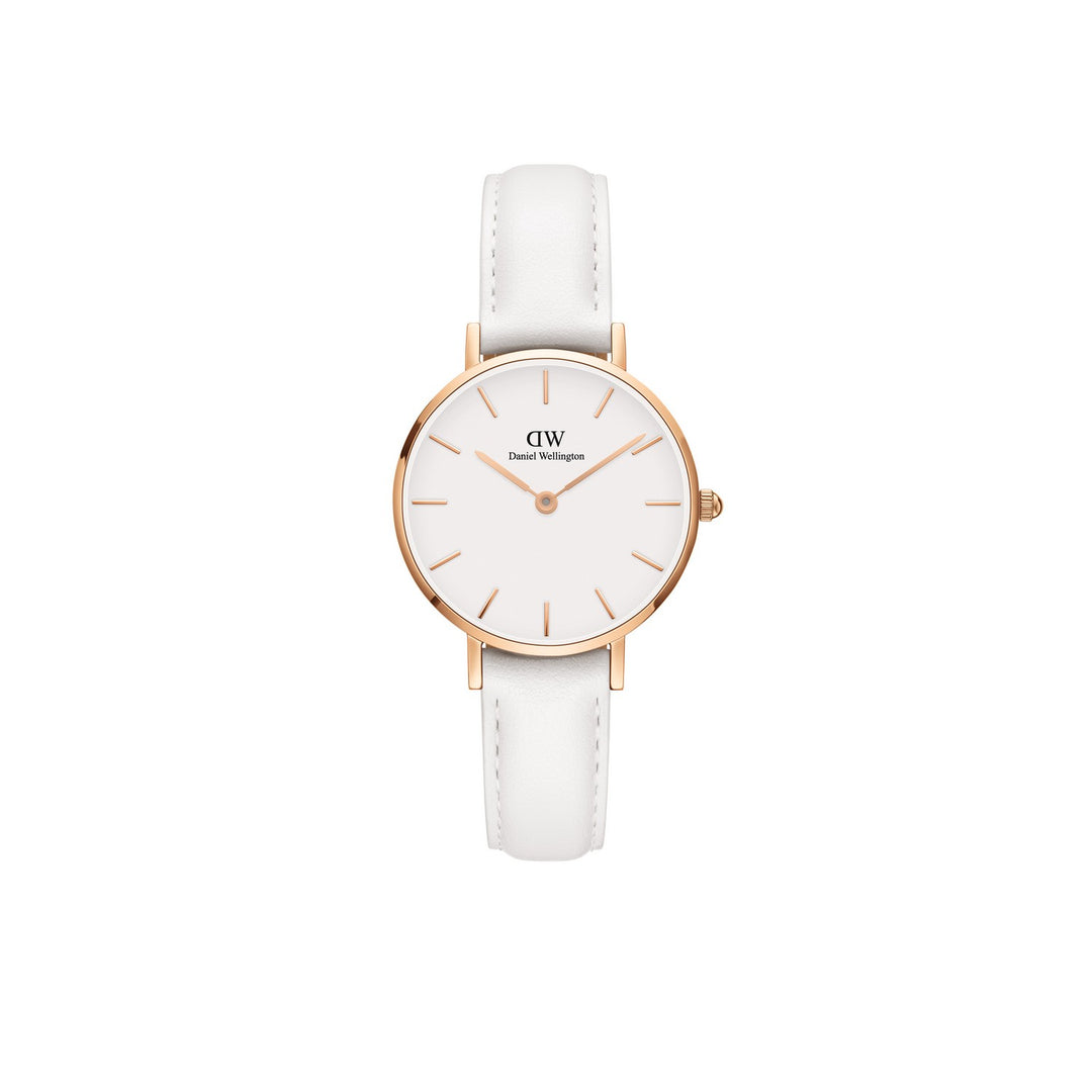 Daniel Wellington Petite Bondi 28mm White Rose Gold Leather Watch DW00100249