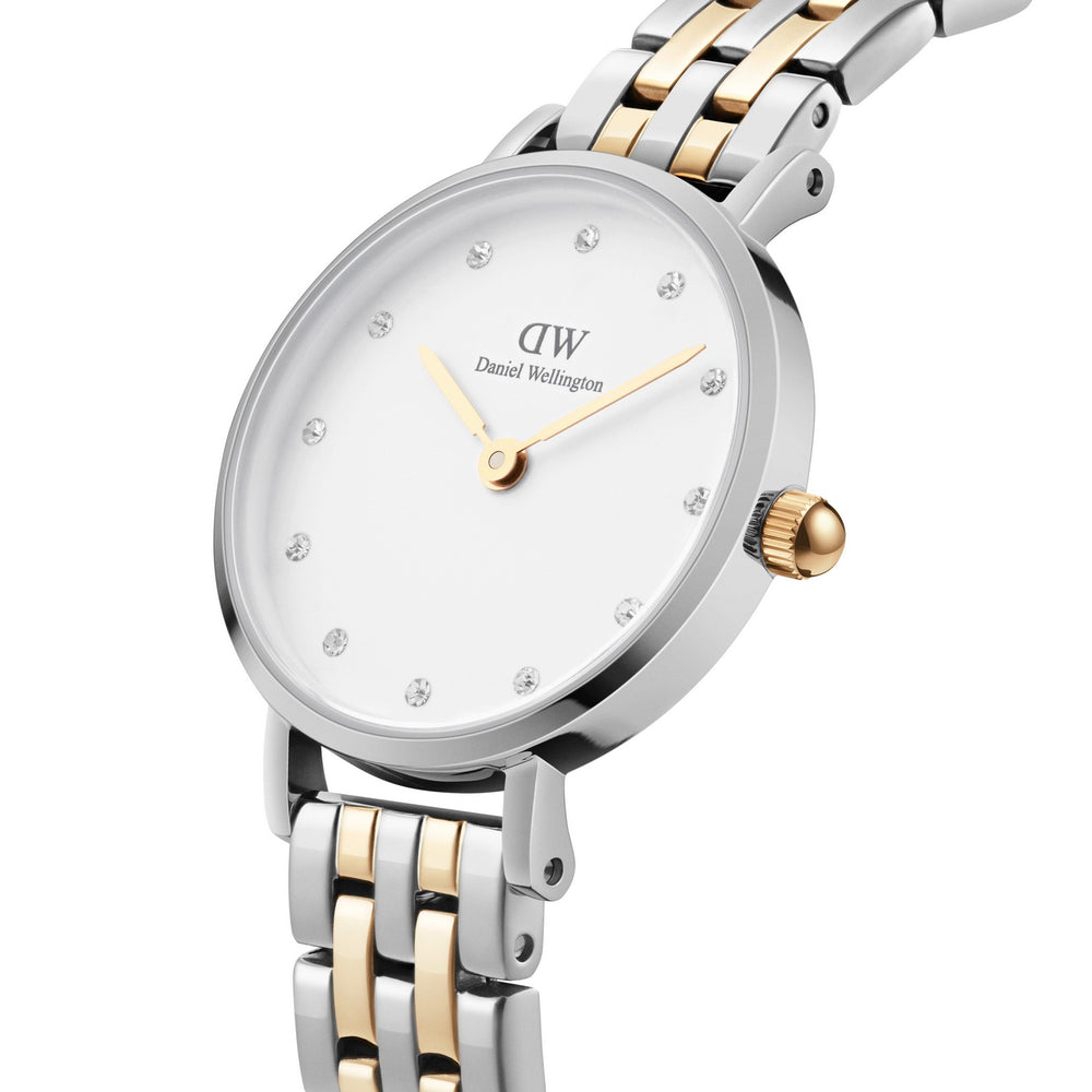 Daniel Wellington Petite Lumine Link 28mm White Two Tone Watch DW00100616
