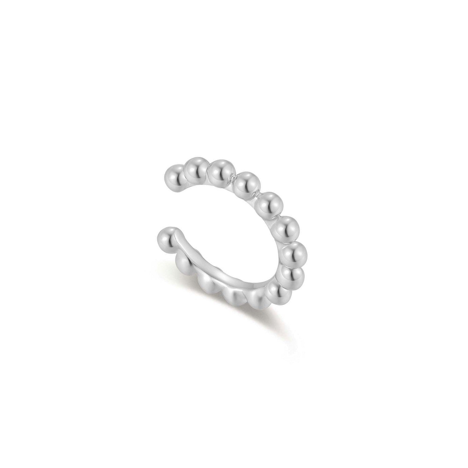 Silver Beaded Ear Cuff E066-01H