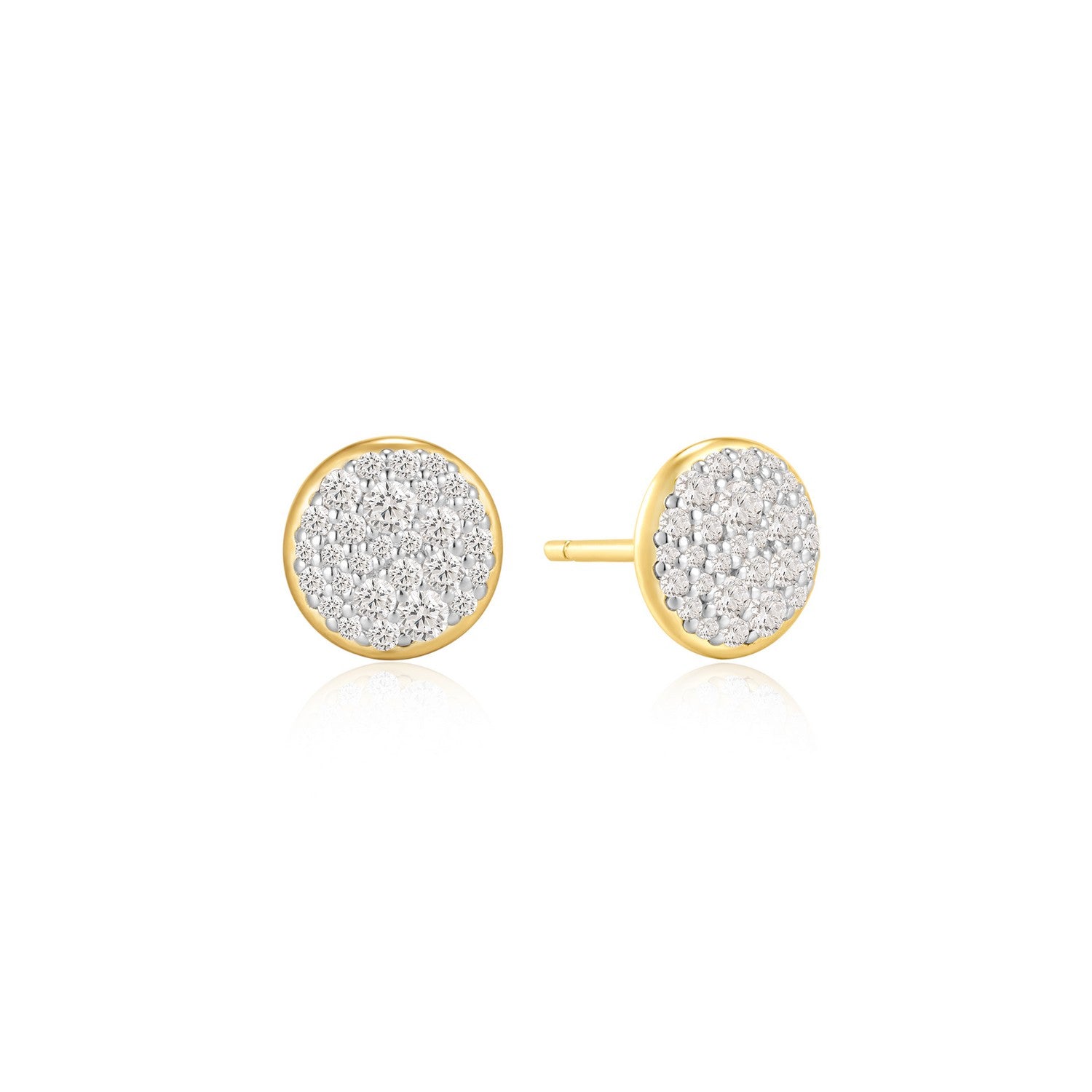 Ania Haie Gold Pavé Disc Stud Earrings E075-10G