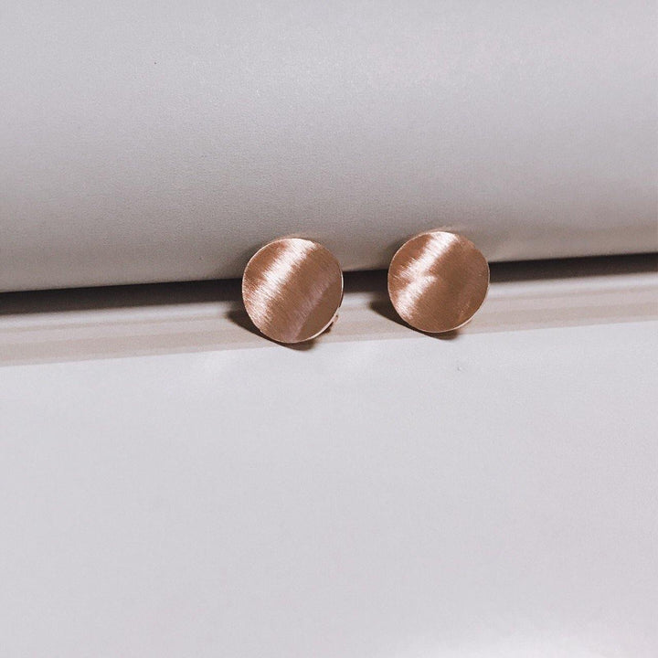 Circle huggie earrings-2