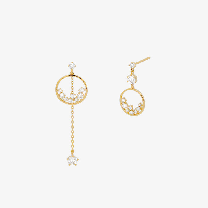 Circle cubic bunch earrings-0