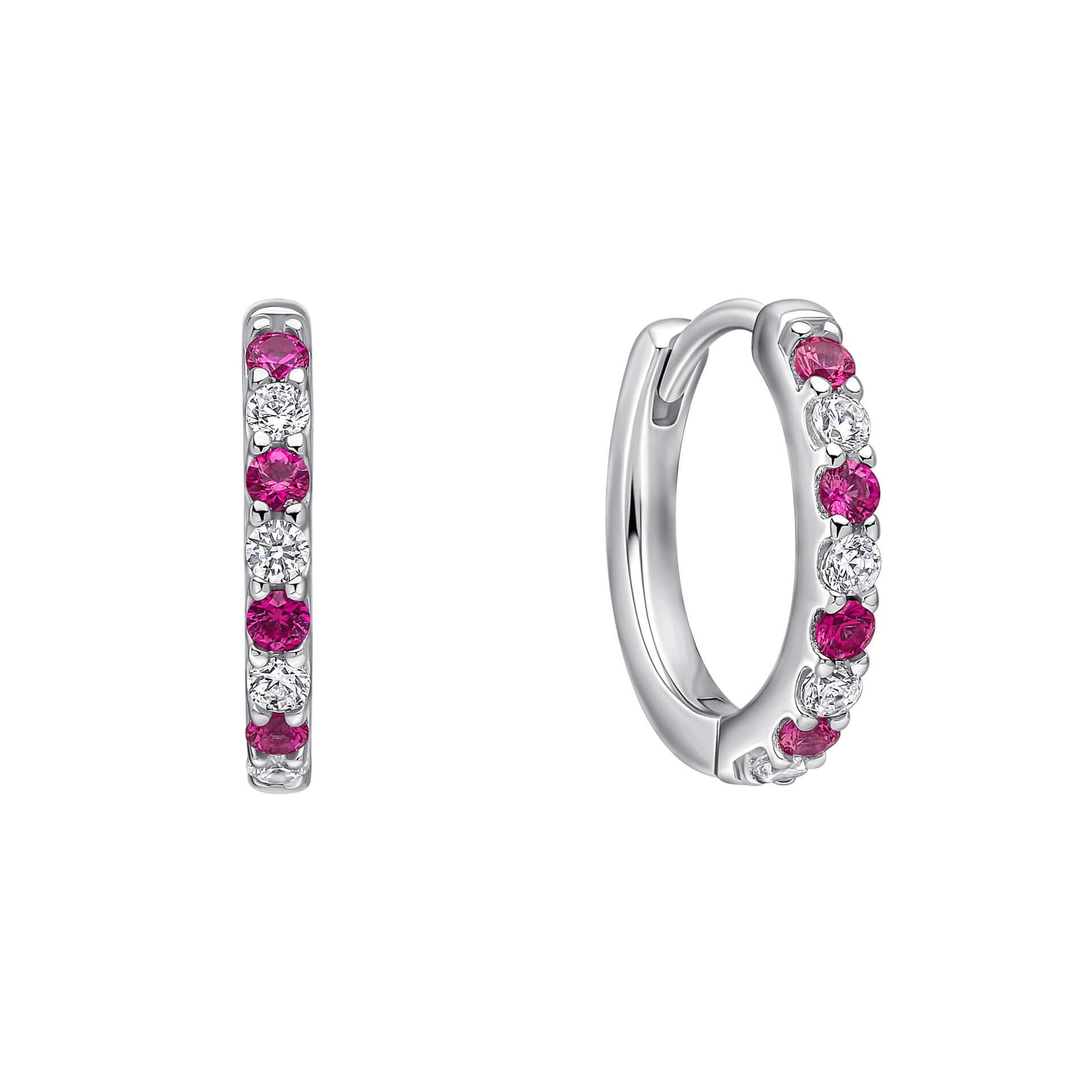 Diamonfire Clear Ruby Cubic Zirconia Statement Brilliant Cut Earrings E6701