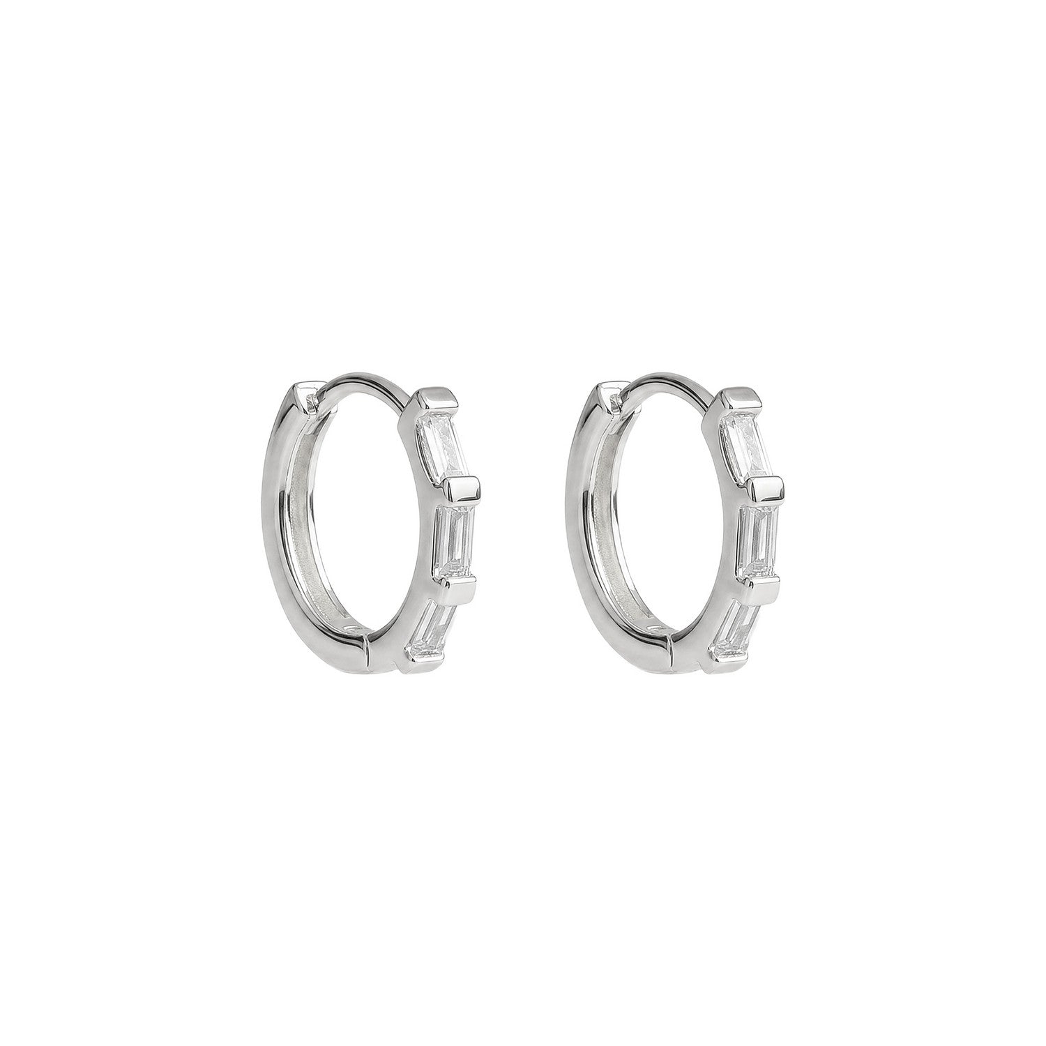 Beginnings Sterling Silver Cubic Zirconia Earrings E6789C