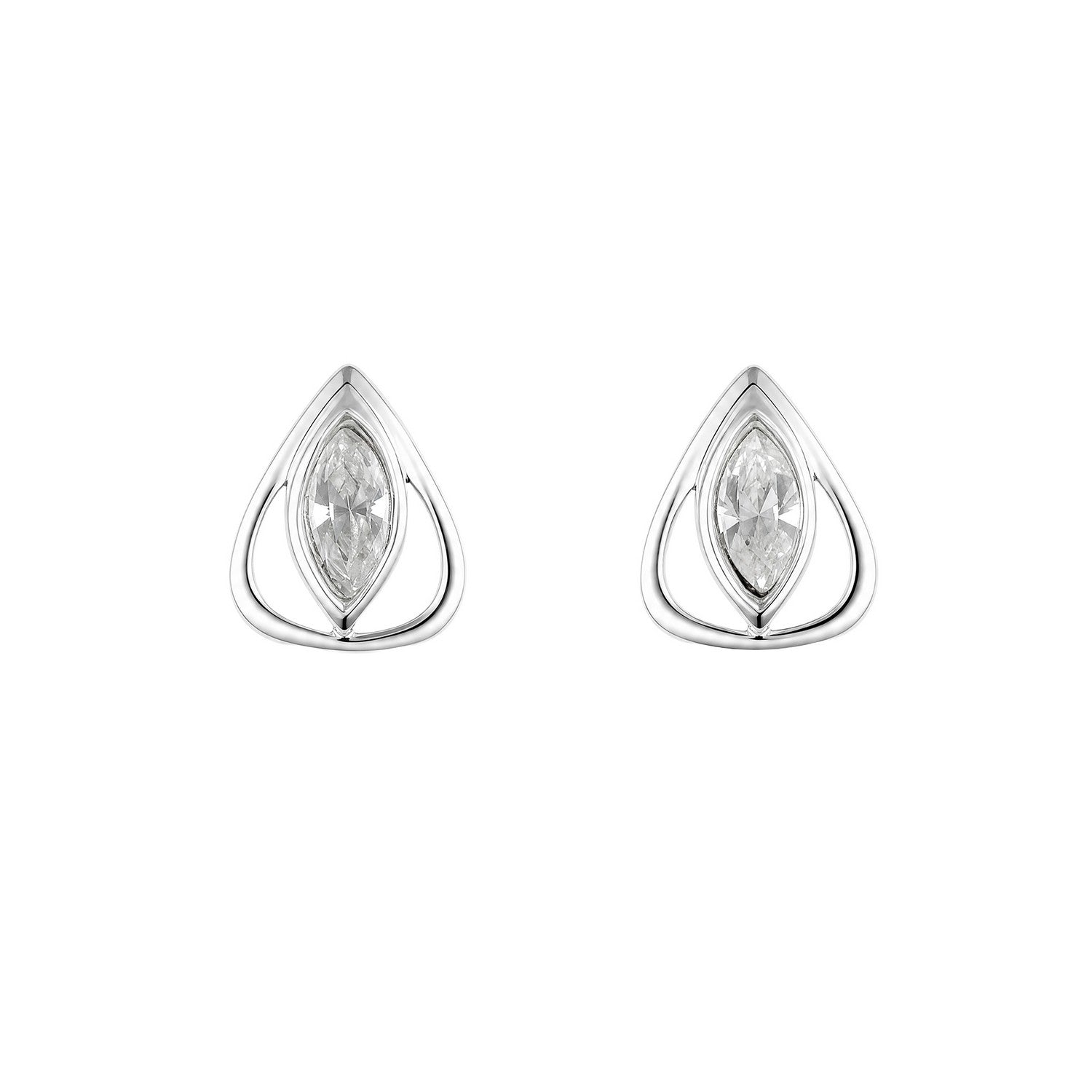 Beginnings Sterling Silver Crystal Earrings E6795C