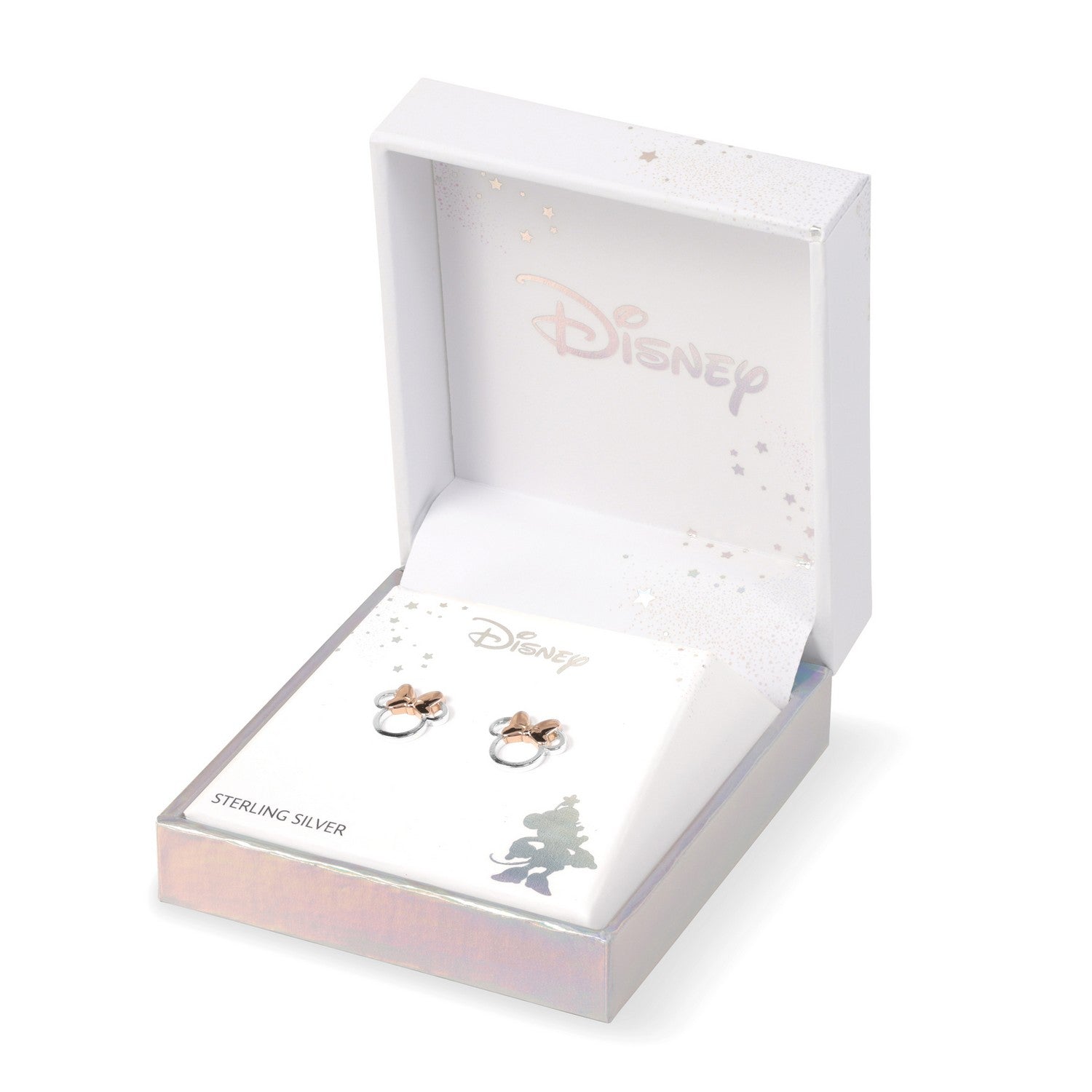 Disney Mickey & Minnie Sterling Silver 925 Mouse Two Tone Stud Earrings E901880TL.PH