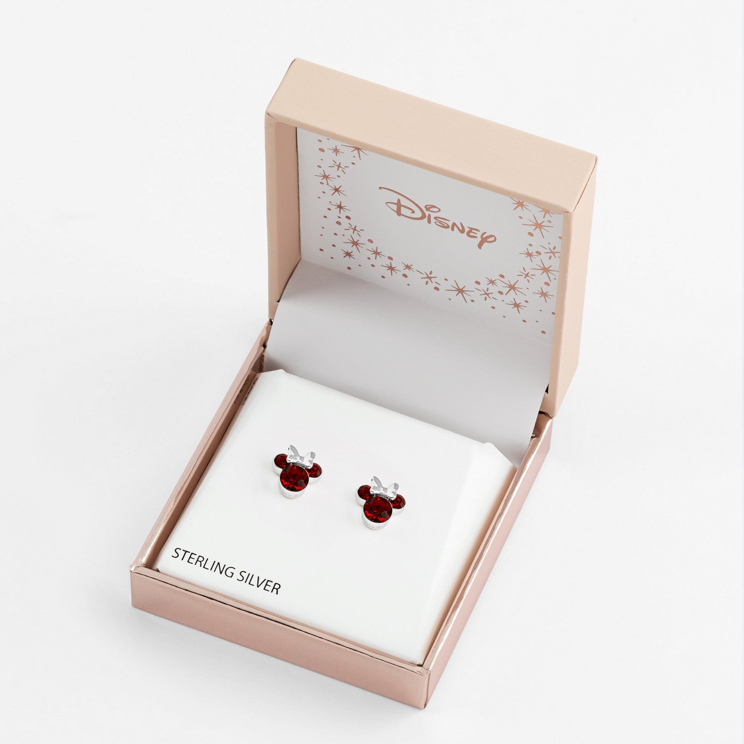 Disney Mickey & Minnie Sterling Silver 925 Mouse January Birthstone Crystal Stud Earrings E905162RJANL.PH