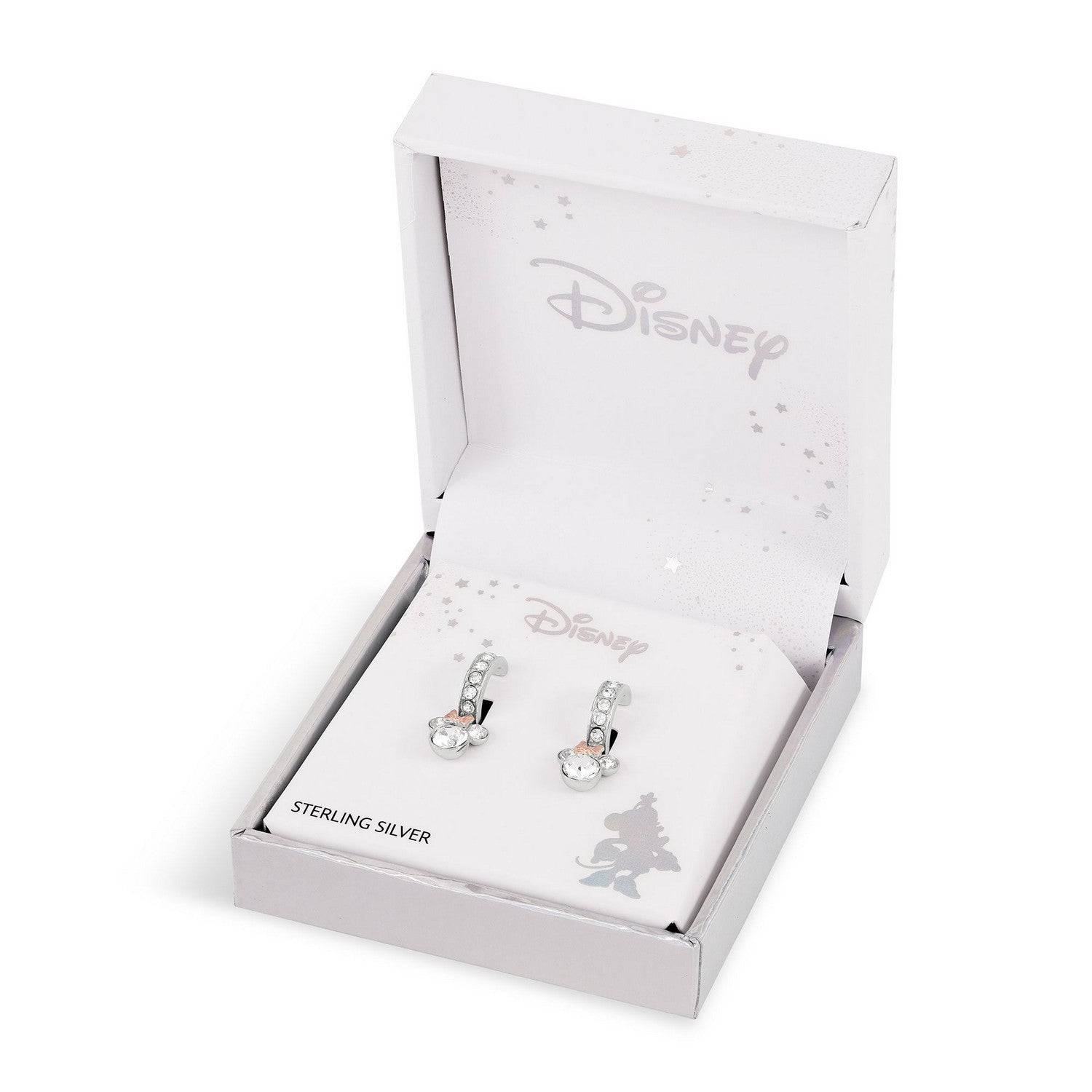 Disney Mickey & Minnie Sterling Silver 925 Tt Plt Cz Mouse Oval Huggie Earrings E906137TRWL.PH