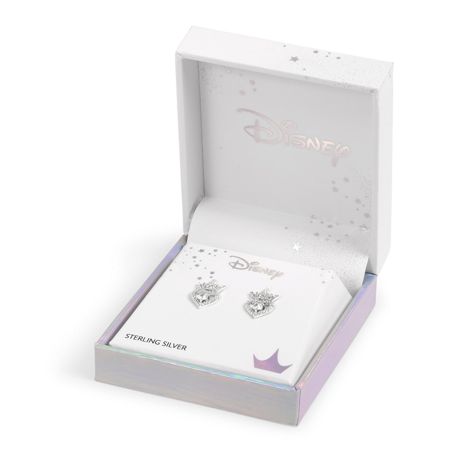 Disney Princess Sterling Silver 925 Cz Heart Tiara April Bstone Stud Earrings E906315RAPRL.PH