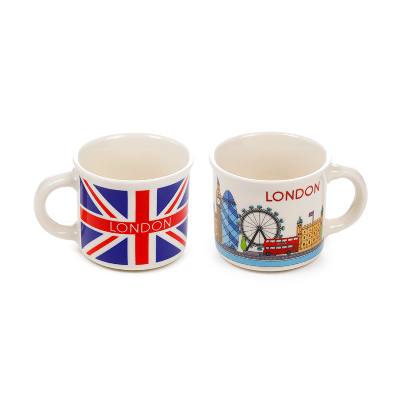 London Icons Set of 2 Porcelain Espresso Cups ECPS12