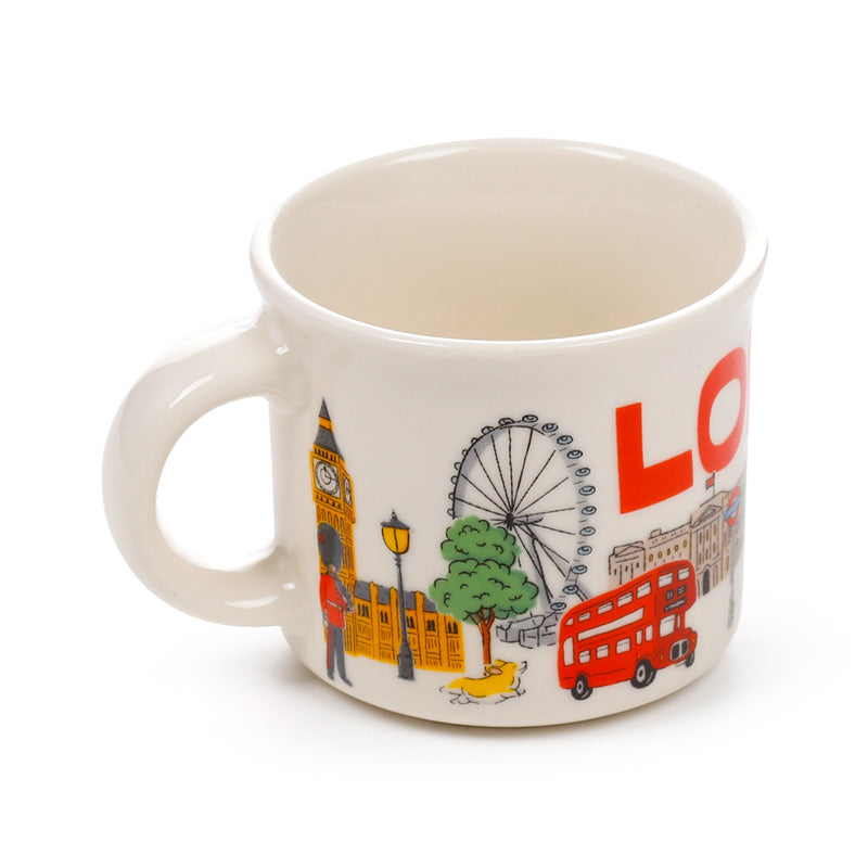 London Souvenir London Landmarks Set of 2 Porcelain Espresso Cups ECPS15