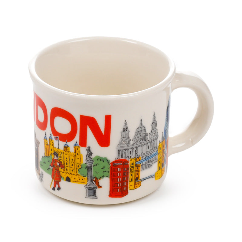 London Souvenir London Landmarks Set of 2 Porcelain Espresso Cups ECPS15