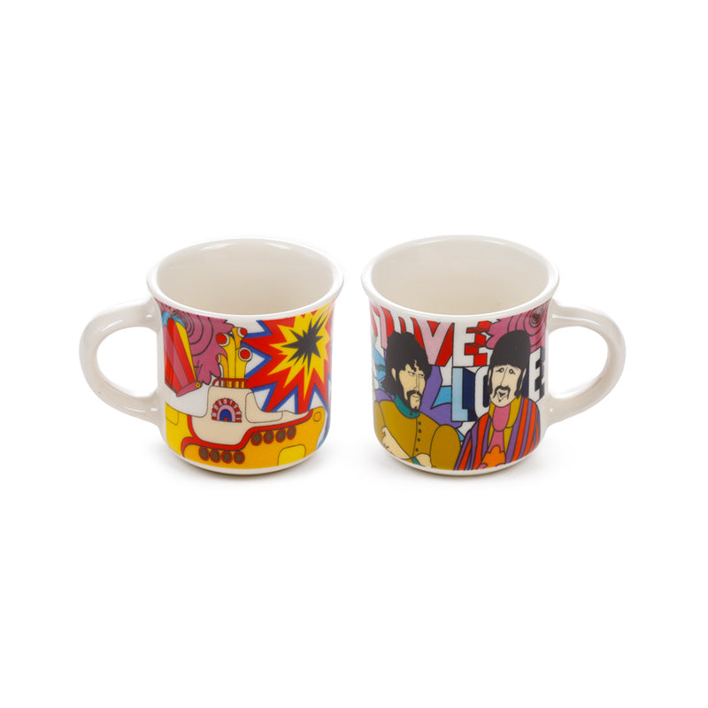 The Beatles Yellow Submarine Set of 2 Porcelain Espresso Cups 75ml ECPS19