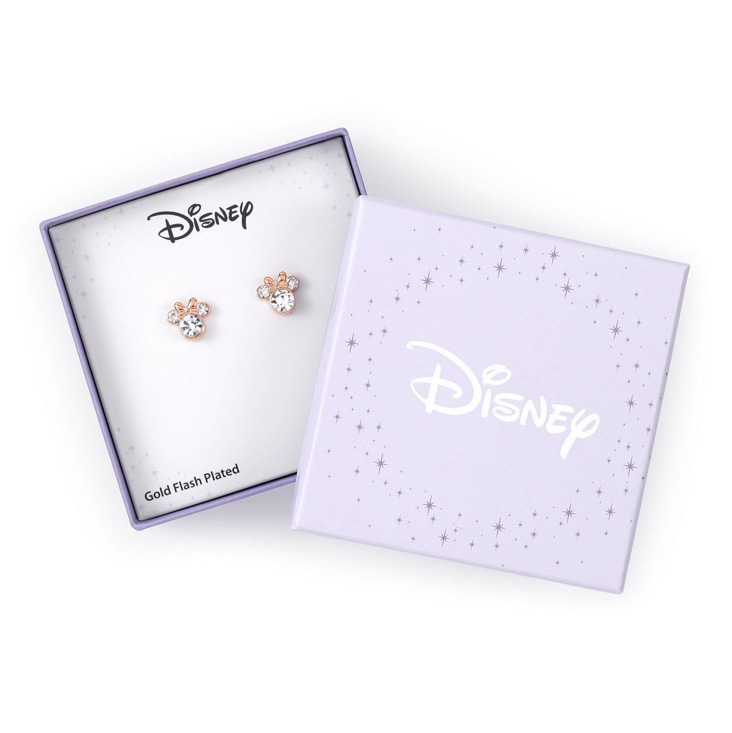 Disney Mickey & Minnie Brass Pk Plt Mouse Birthstone (April) Earrings EF00469PAPRL.PA