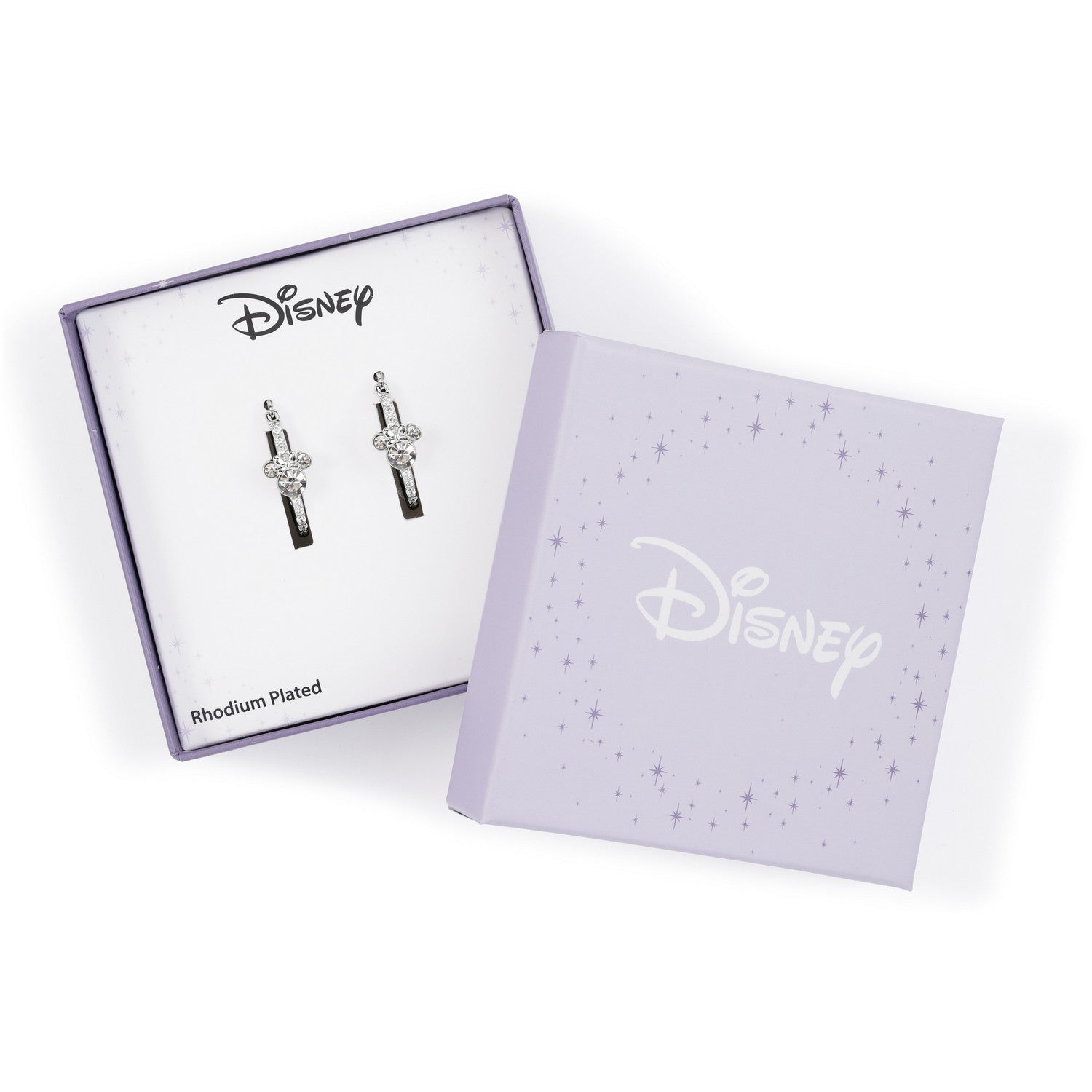 Disney Mickey & Minnie Mouse Silver Plated Stone Set Hoop Sterling Earrings EF00829RAPRL.PH