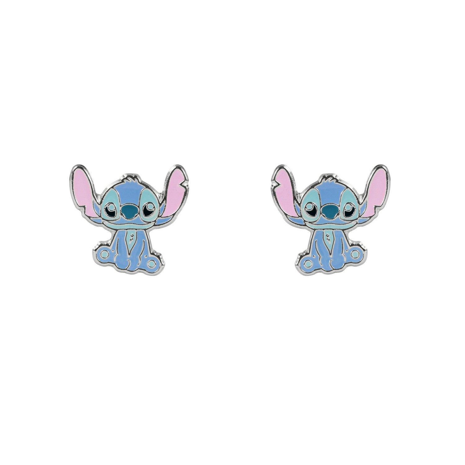 Disney Stitch Brass Plated Enamel Earrings EF01461SL.PA