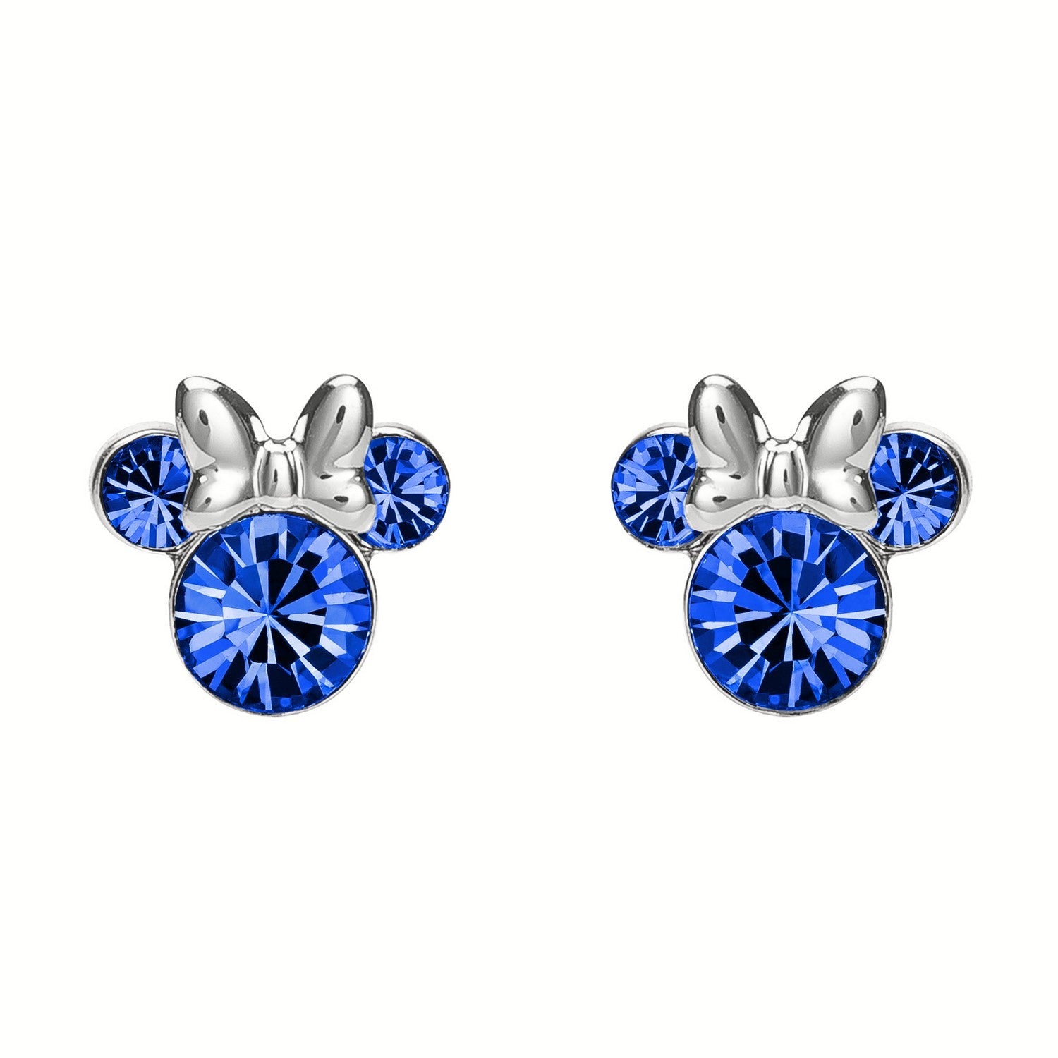 Disney Mickey & Minnie Sterling Silver 925 Mouse September Birthstone Blue Earrings ES00028SSEPL.PH