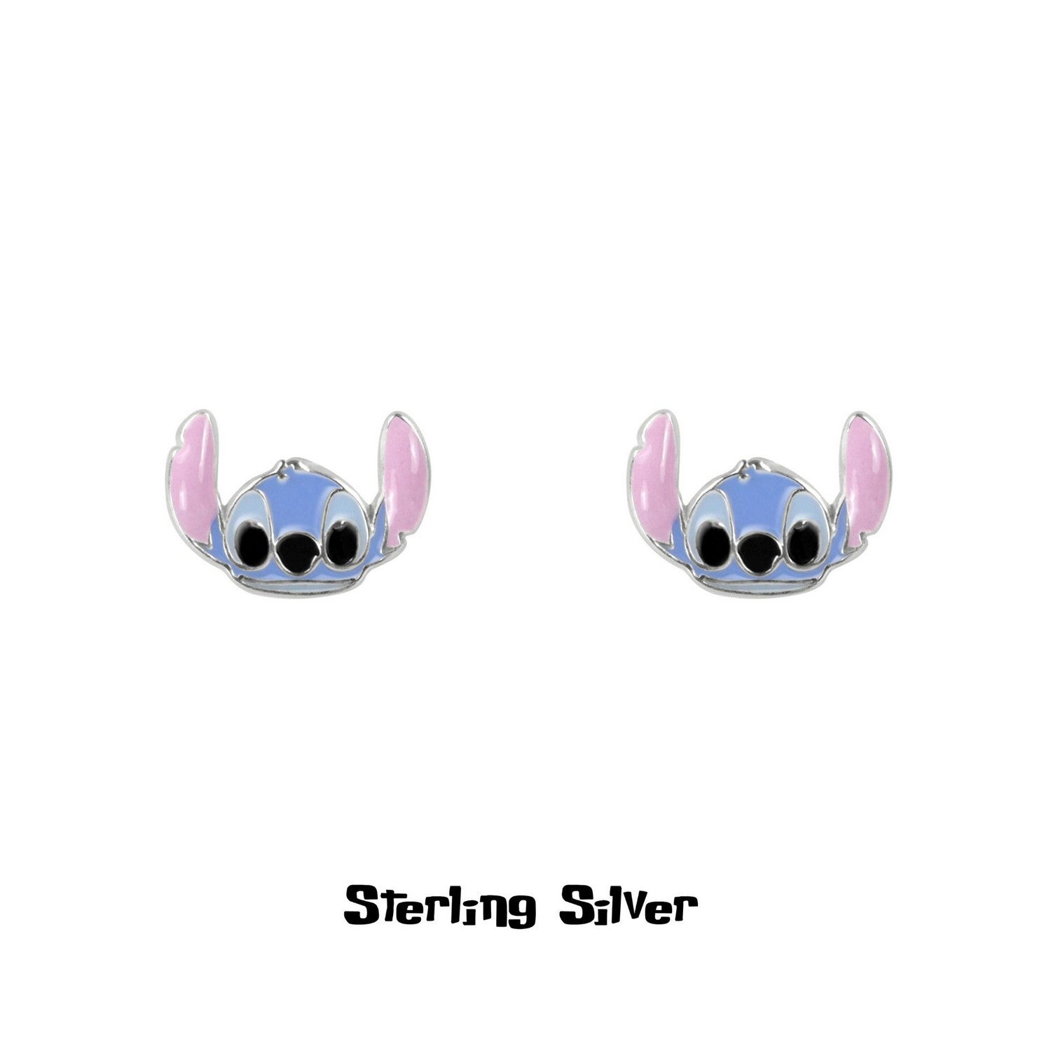 Disney Sterling Silver 925 Stitch Enamel Fill Stud Earrings ES00101SL.PH