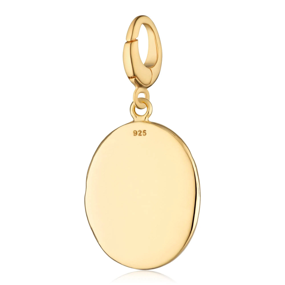 Engraved Gold Plated Gemini Zodiac Charm CGGEM