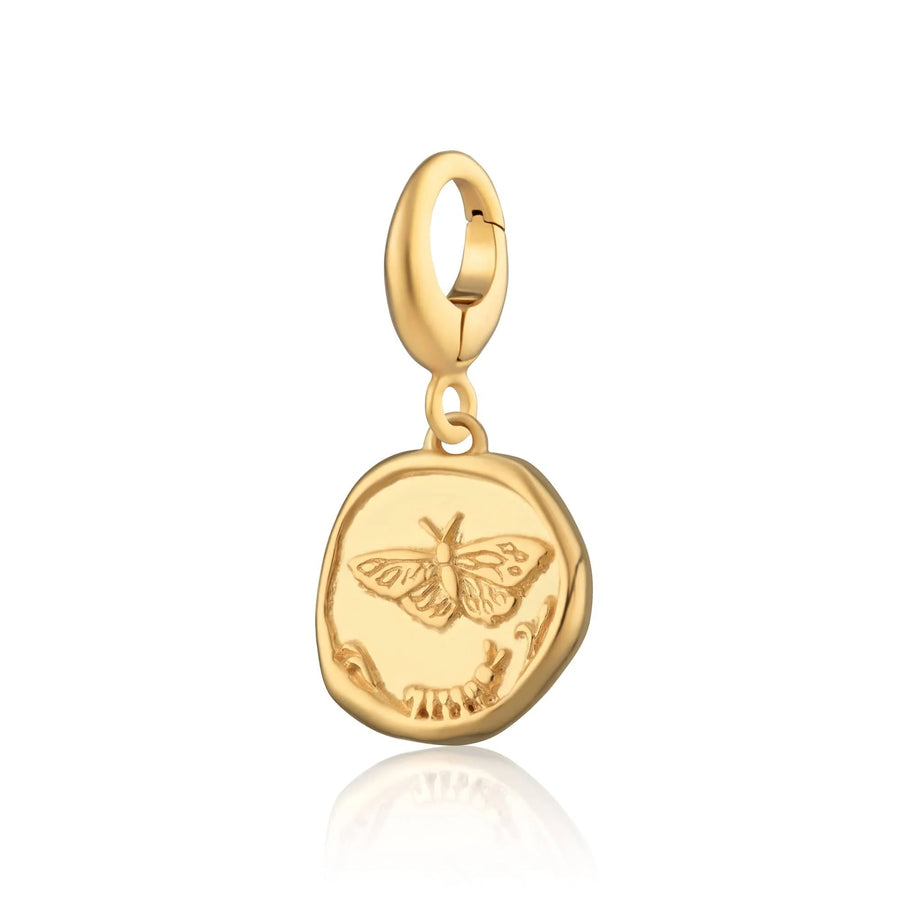 Engraved Gold Plated Manifest Change Charm CGMANCH