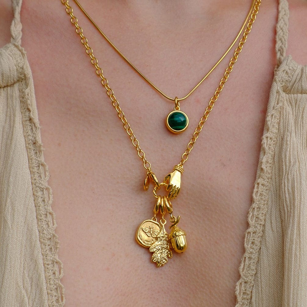 Engraved Gold Plated Manifest Change Charm CGMANCH